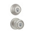 Kwikset / Cove 400 Knoband 660 Single Cylinder Deadbolt Combo Pack / Satin Nickel / 690CV 15