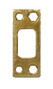Kwikset Deadbolt Square Corner Heavy Duty 2-3/4 Tall Strike Plate / Polished Brass / 820049-3