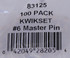 Kwikset / #6 Master Pins / .138 / Pkg Qty 100 / 83125