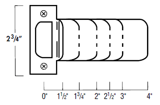 Extended Lip T Strike Plates Square Corner