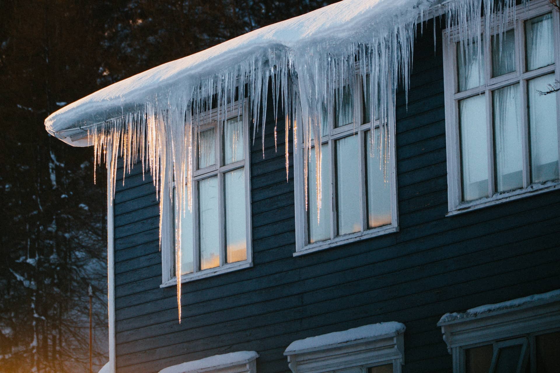 Icicles on a house