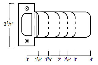 Extended Lip "T" Strike Plates