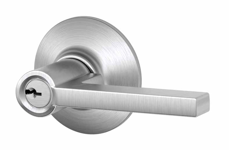 Schlage / Latitude Lever / Keyed Entry / Satin Chrome / F51ALAT 626