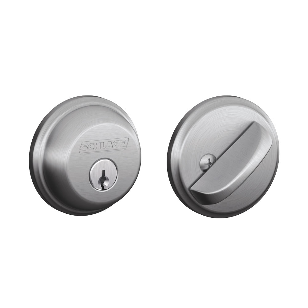 Schlage / Orbit Knob / Storeroom Keyed Entry UL Fire Rated / Satin