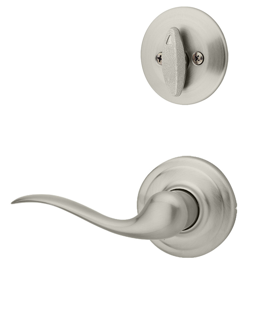 Kwikset Series Dakota Satin Nickel Entry Door Exterior Handle in the  Handlesets department at