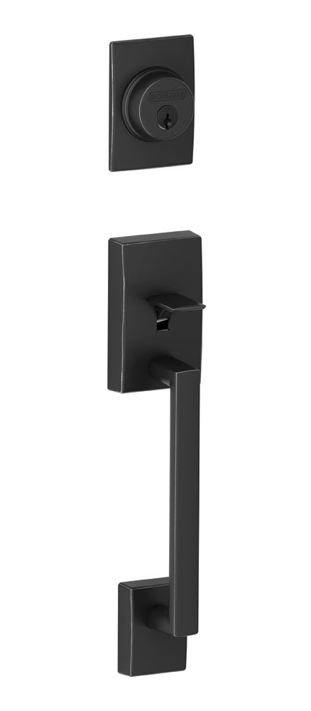 Schlage B60 Century Matte Black Single Cylinder Deadbolt, B60