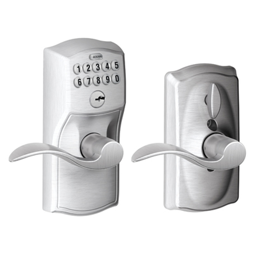 Schlage FE575 Camelot Keypad Entry with Auto-Lock Accent Lever