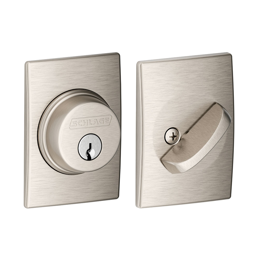 Schlage FB50COLBWECOL619 Satin Nickel Bowery Single Cylinder Keyed