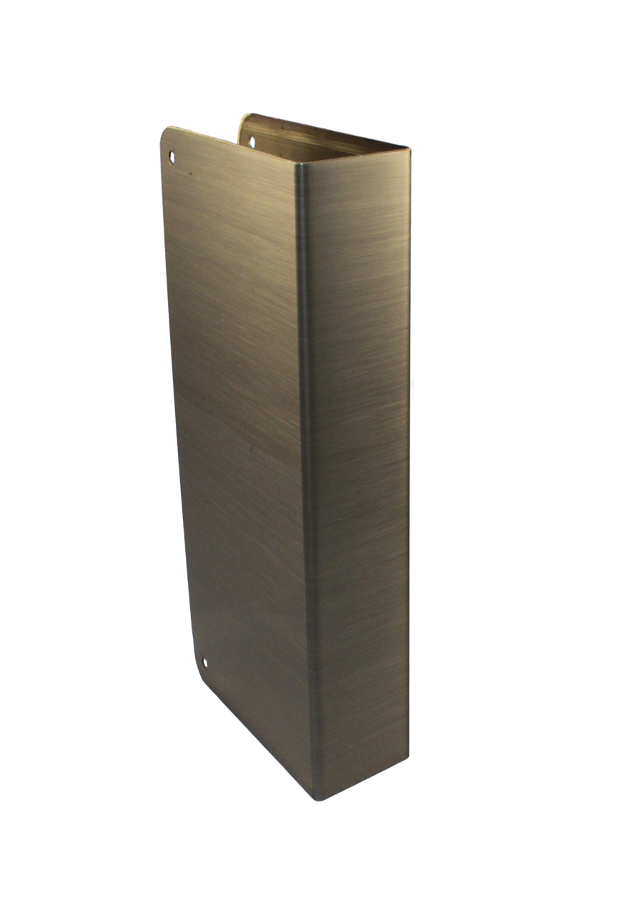 Don Jo Wrap Around Plate 4 1 2 H X 4 1 4 W 1 3 4 Door Thickness Blank Plate Antique Brass 80 Ab Cw