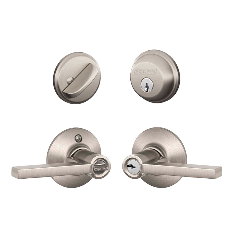 Schlage Latitude Satin Nickel Passage Lever, F10LAT 619