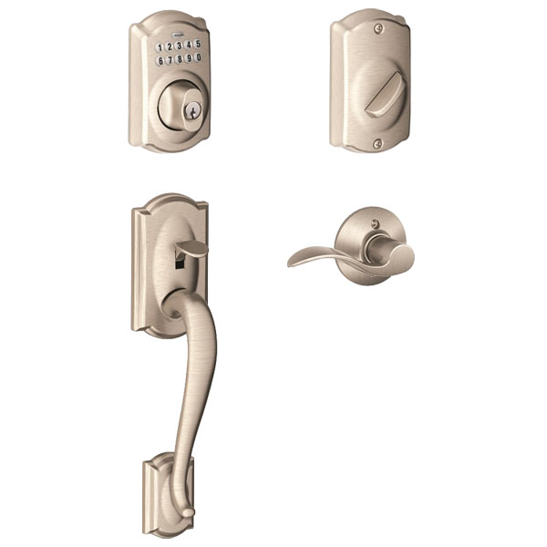 Schlage FE575 Camelot Keypad Entry with Auto-Lock Accent Lever