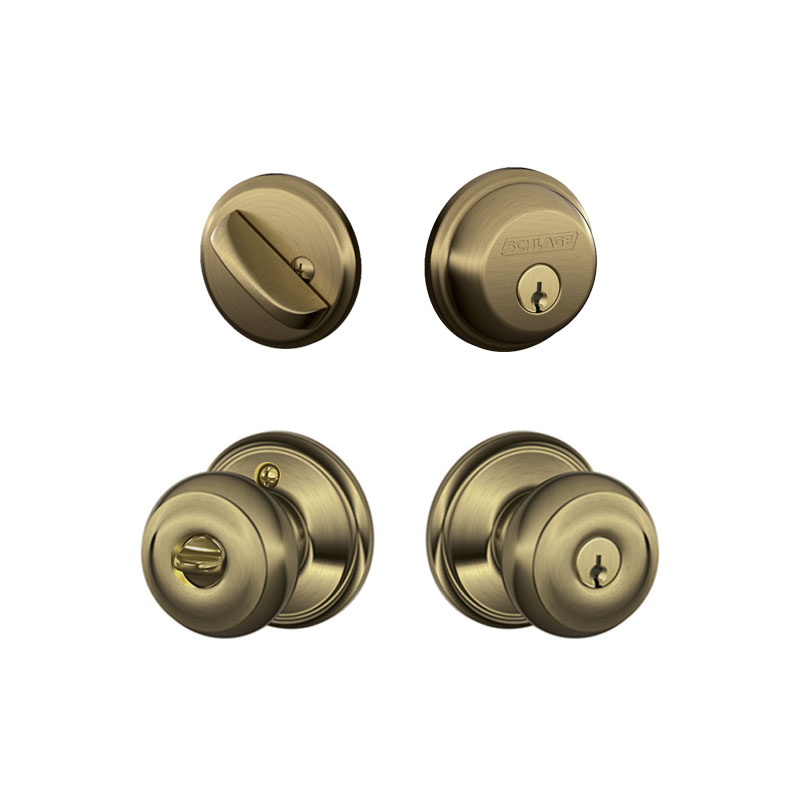 Schlage FE595 Camelot Keypad Entry with Flex-Lock Georgian Knob