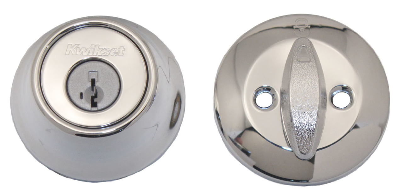 Kwikset 663 Series One-Sided Deadbolt Polished Chrome, 663 26