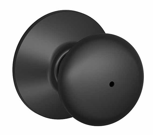 Schlage Plymouth Matte Black Storeroom Keyed Entry Knob, F80PLY 622