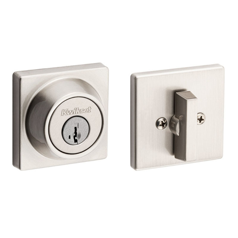 Kwikset Amador Handleset Single Cylinder - SmartKey Satin Nickel