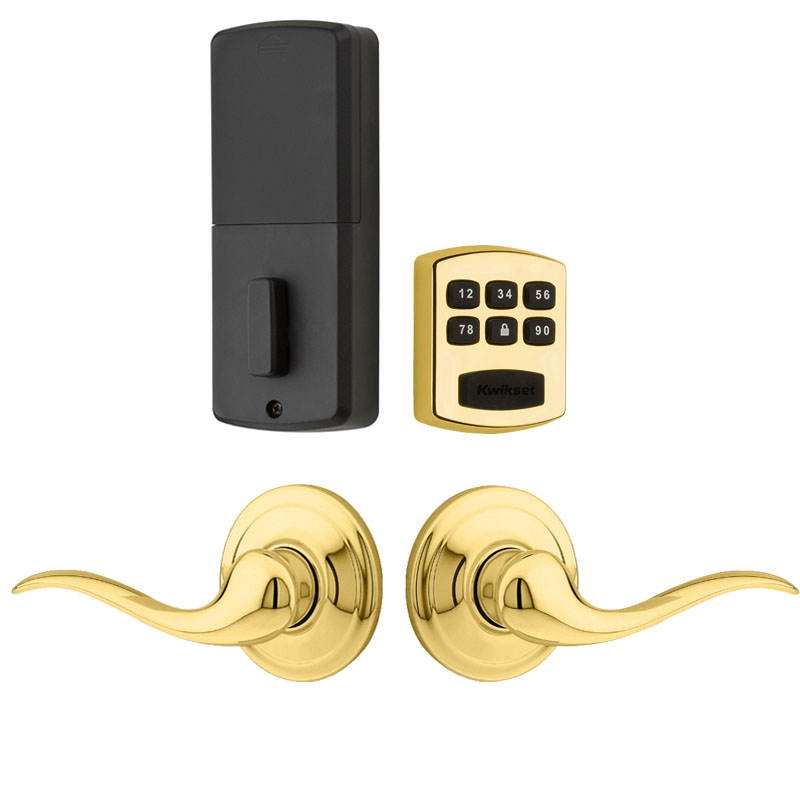 Kwikset / Tustin Passage Lever + 905 Electronic Deadbolt /Polished