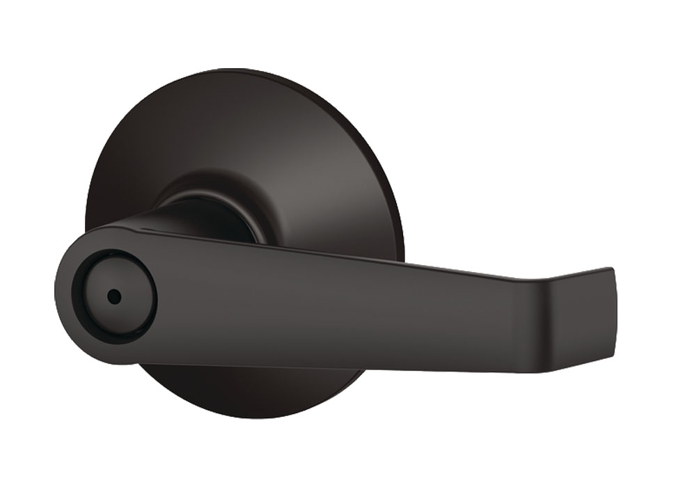 Schlage Elan Matte Black Passage Lever, F10ELA 622