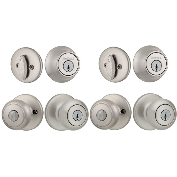 Kwikset Cove Knob and Single Cylinder Deadbolt Combo Pack Keyed