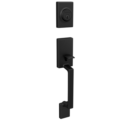 Schlage Sutton Matte Black Single Cylinder Handleset
