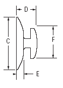 B80 One-Sided Deadbolt Dimensions