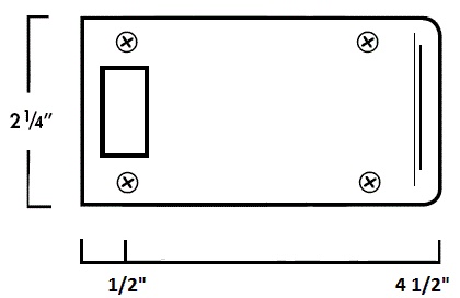 Extended Lip Strike Plate 2-1/4 Height x 4 Width