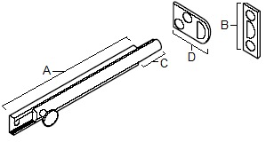 Don-Jo Slide Bolt Dimensions