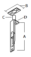 Flush Bolt Square Corner Dimensions