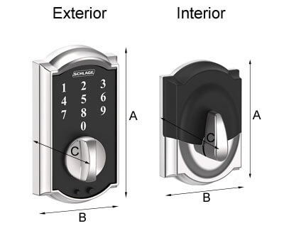 Schlage BE375VCAM619 Satin Nickel Camelot Touch Deadbolt 