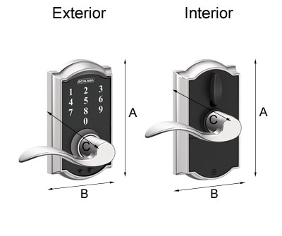 dimensions schlage fe695camxacc