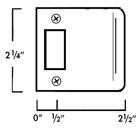 Extended Lip Strike Plate 2-1/4 Height x 2 Width
