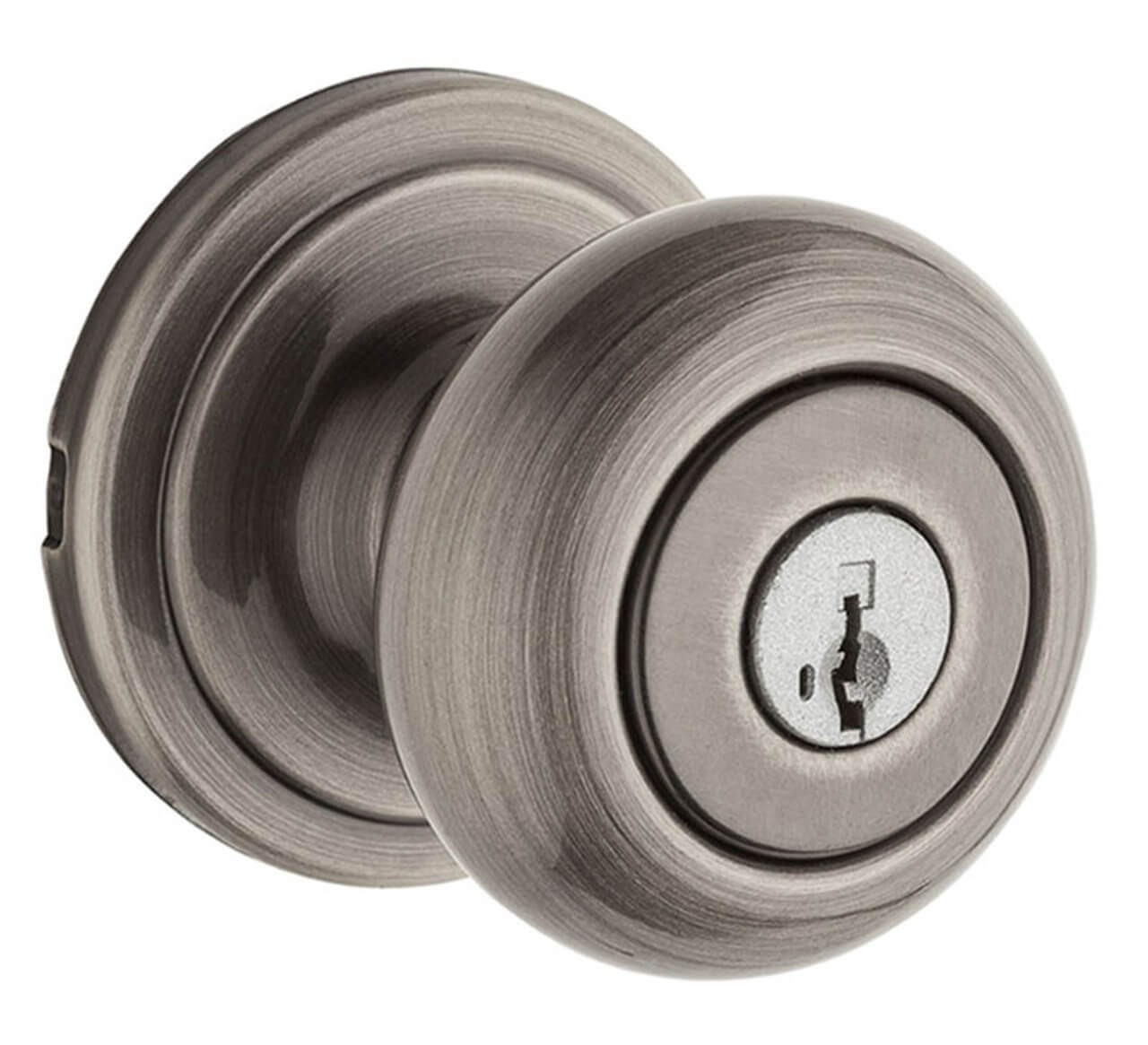 Kwikset Hancock antique nickel knob