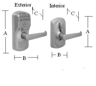 Plymouth Keypad Entry with Flex-Lock Dimensions