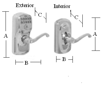 Plymouth Keypad Entry with Flex-Lock Dimensions