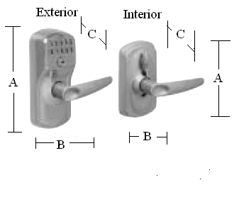 Plymouth Keypad Entry with Flex-Lock Dimensions