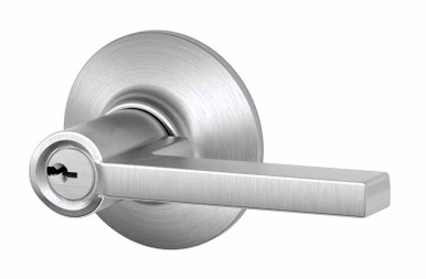 Schlage Latitude Satin Chrome Keyed Entry Lever, F51ALAT 626