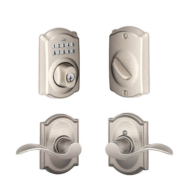 Schlage BE365 Camelot Keypad Deadbolt with Accent x Camelot