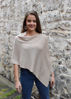 cotton poncho mushroom asymmetrical