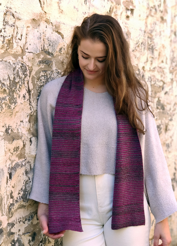 Scarf - Merino Wool - Striped Unisex