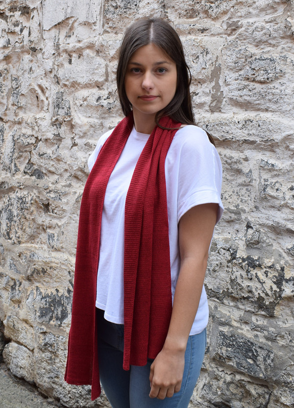 Scarf - Cotton - Garnet