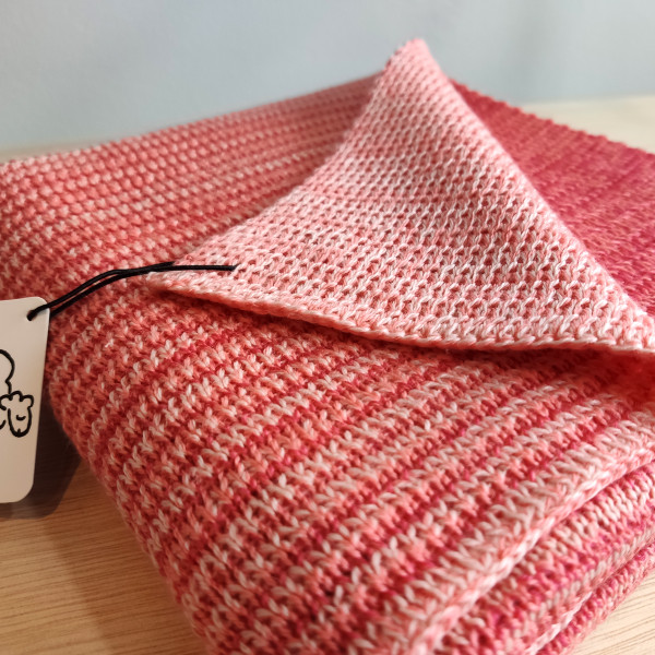 Pink & Coral Merino Baby Blanket