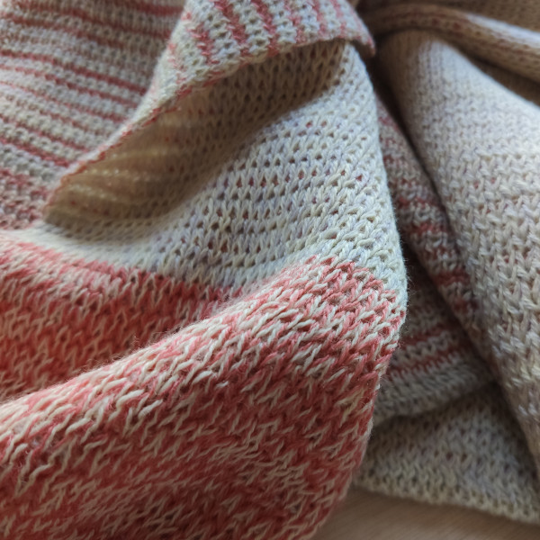 Coral & Lemon Merino Baby Blanket