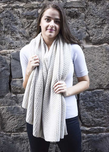 poncho worn as a chunky scarf