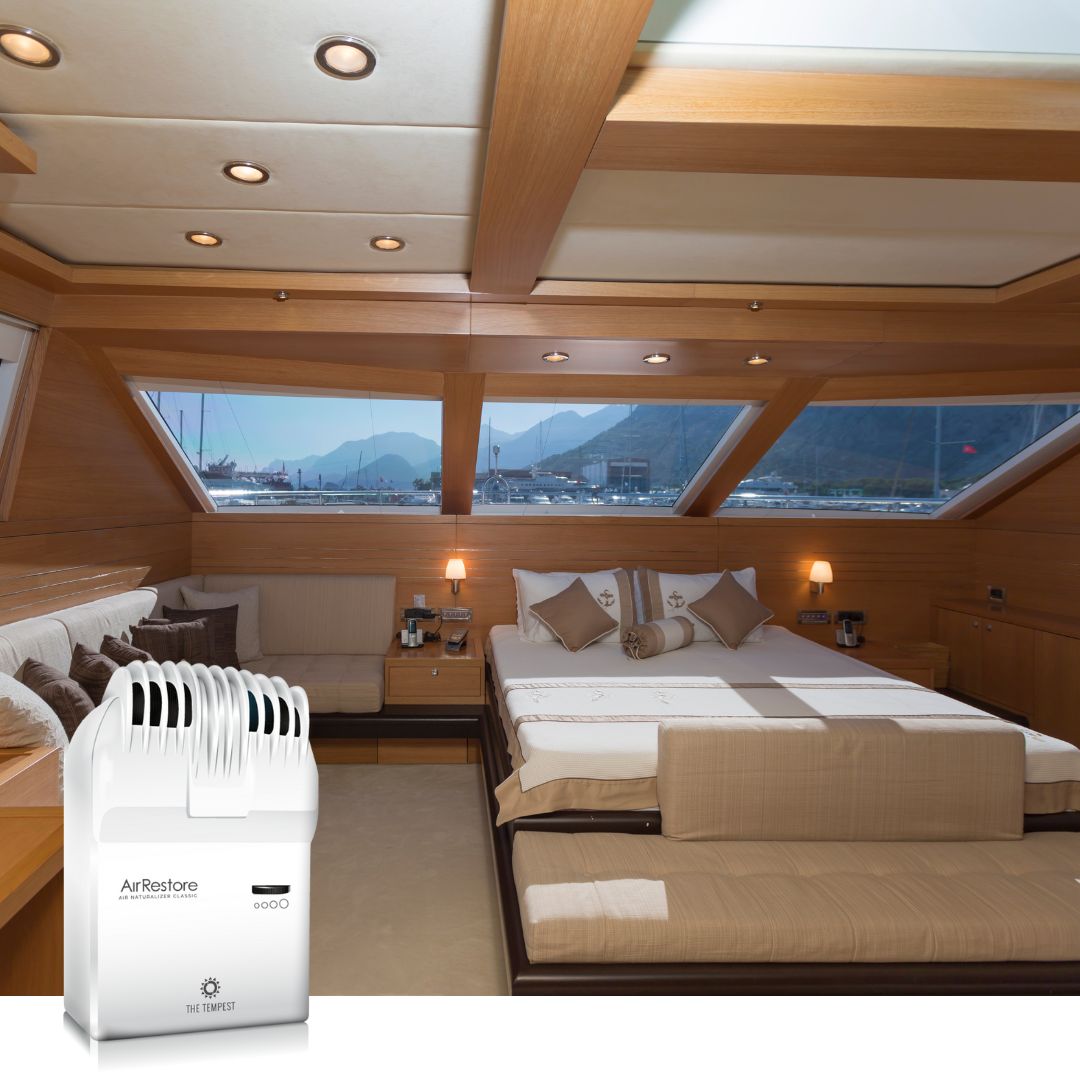 inside yacht interior - air purifier, naturalizer, AirRestore