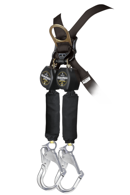 6' Arc Flash Mini Personal SRL with Aluminum Rebar Hooks, Includes Steel Dorsal Connecting Carabiner