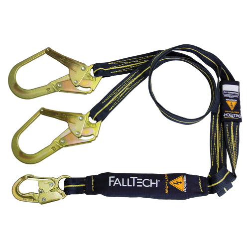 6' Arc Flash Energy Absorbing Lanyard, Double-Leg with Steel Connectors