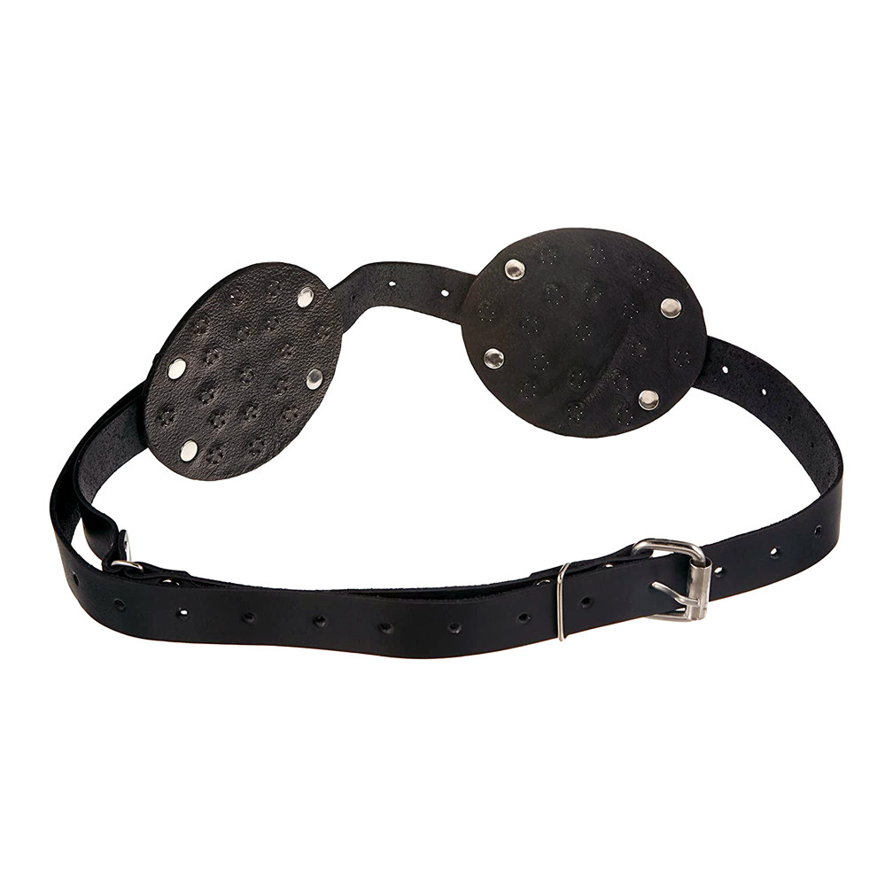 Buy the Black Leather Adjustable Studded Spiked Breast Binder with