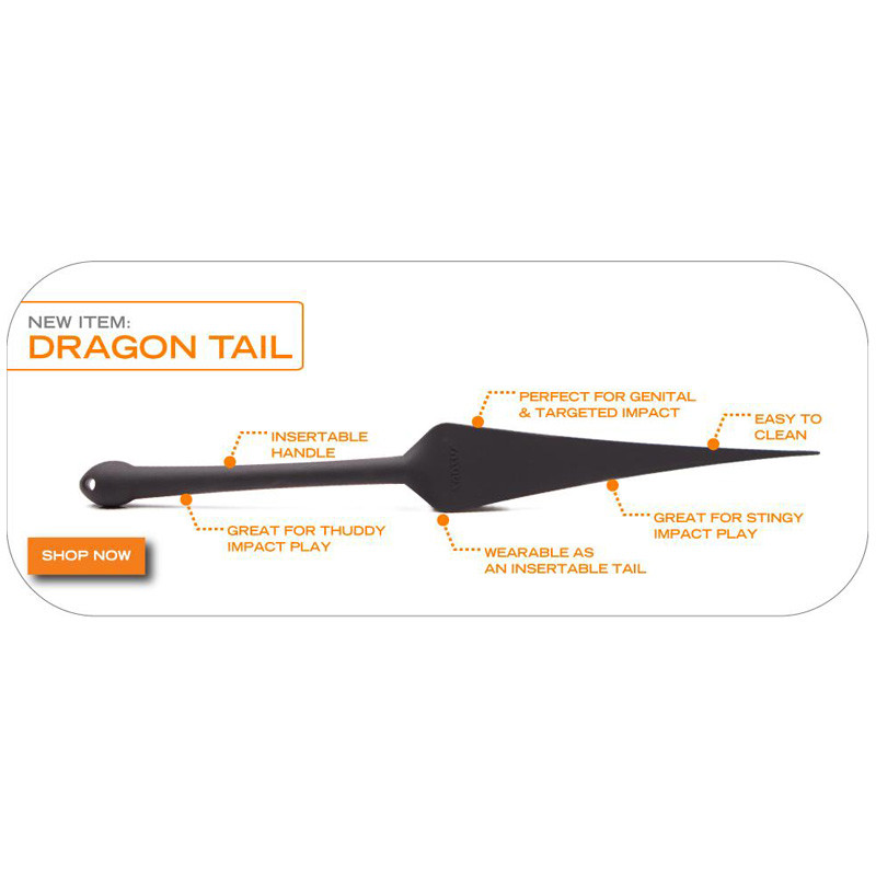 Buy the Dragon Tail Black Silicone Multi-Purpose Impact Toy with ...
