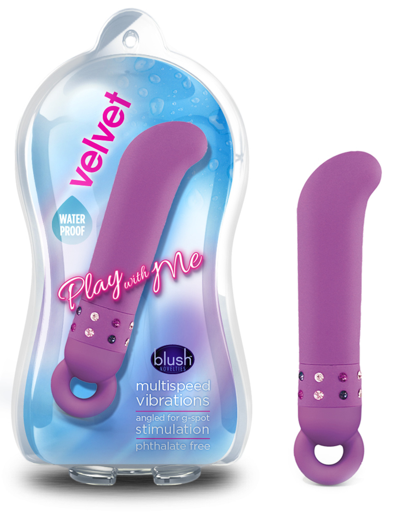 Blush Novelties Play With Me Velvet G Spot Vibrator Purple Dallas Novelty Online Sex Toys