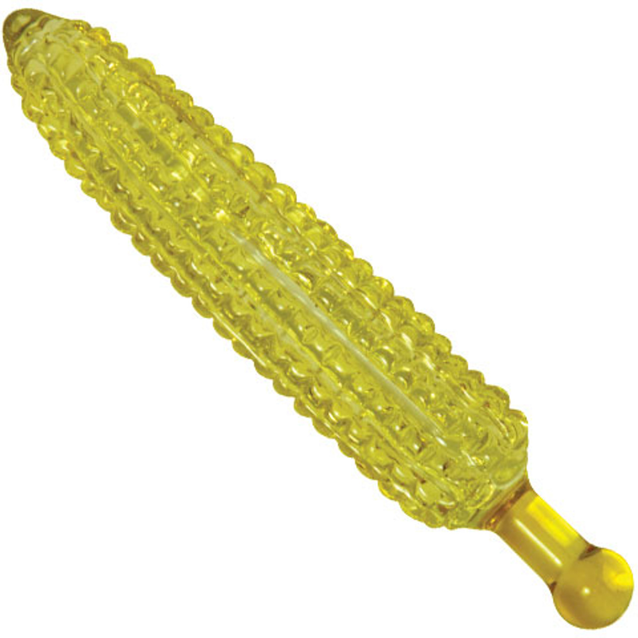 Buy the Yellow Jasper Corn Realistic Borosilicate Glass Vegetable Dildo image