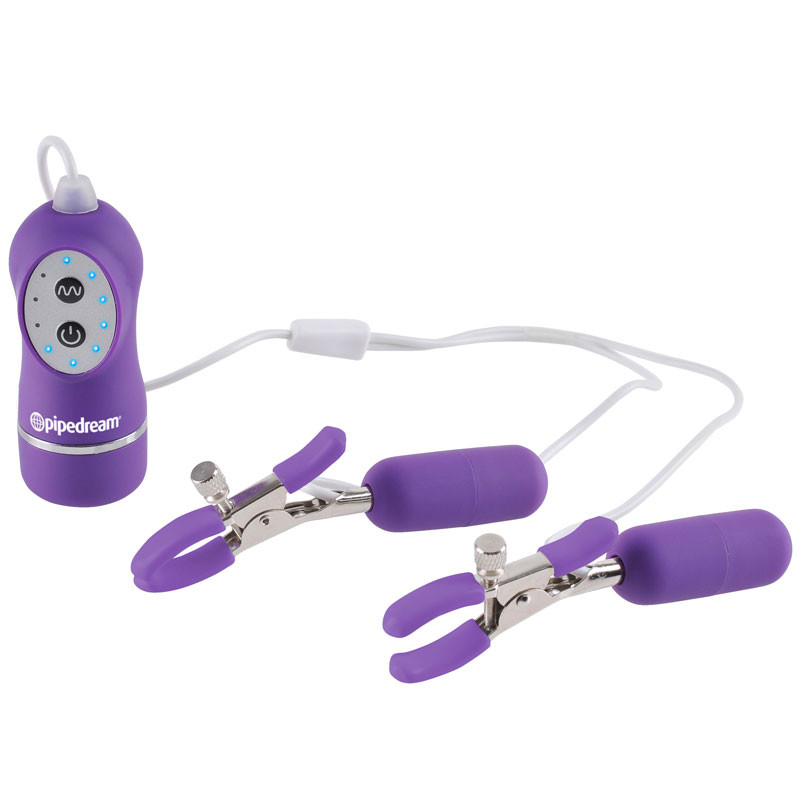 Fetish Fantasy Series 10-Function Vibrating Nipple Clamps Purple - Dallas Novelty - Online Sex Toys Retailer Fetish Fantasy Series 10-Function Vibrating Nipple Clamps Purple - Dallas Novelty - Online Sex Toys Retailer